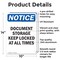 Signmission Document Storage Keep Locked At, 10 in W x Rectangle, Aluminum OS-2PACK-NS-A-1014-V-11426 - alternate 5